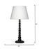 Revolution Wood Table Lamp with Linen Shade, Black by Jamie Young