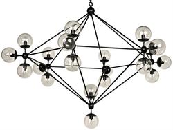 Pluto Chandelier, Large, Black Steel by Noir Furniture