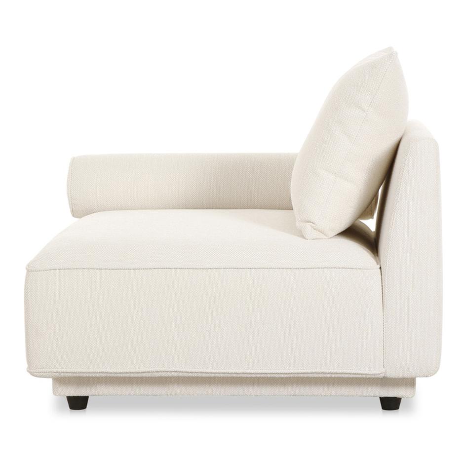 Rosello Left Arm Facing Chair White by Moes Home