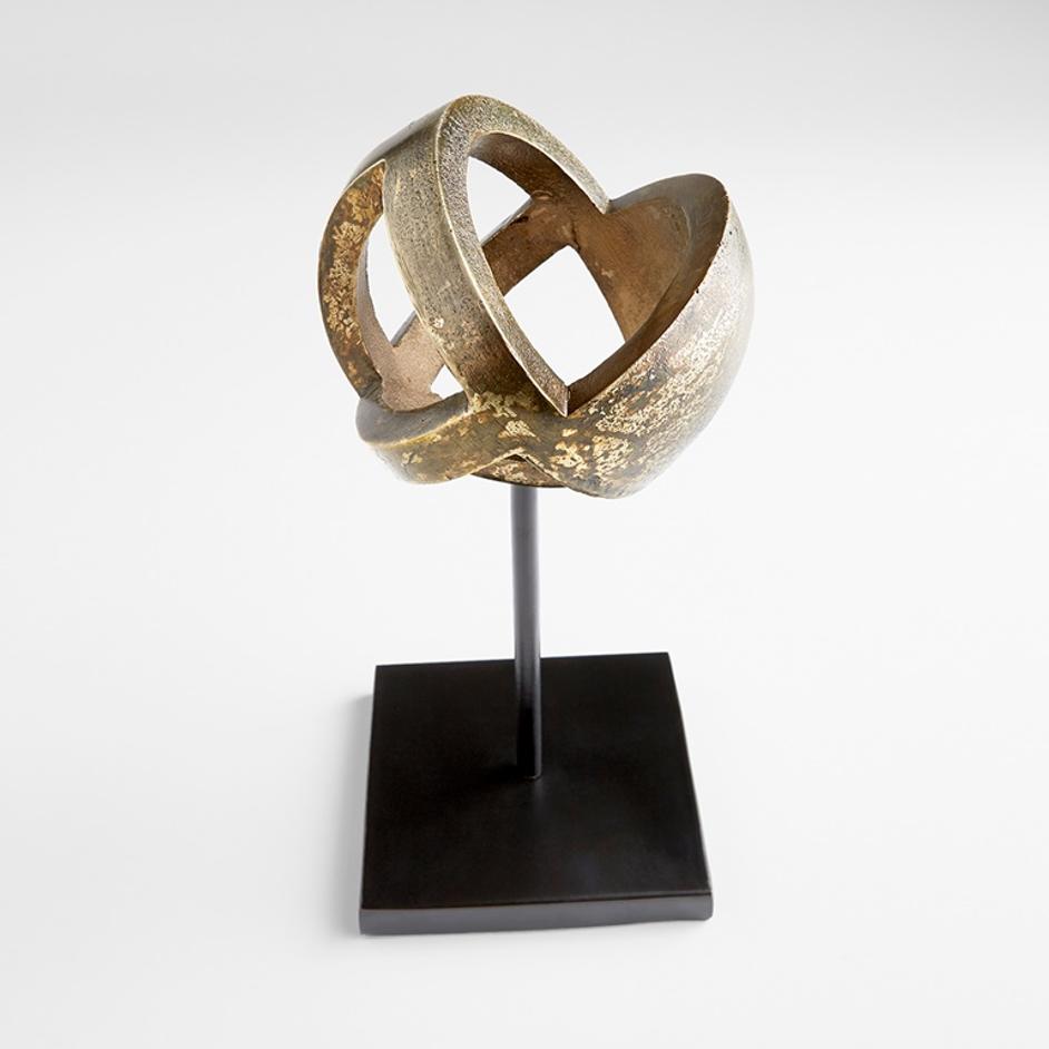 Large Grotto Sculpture in Antique Brass and Black by Cyan Design