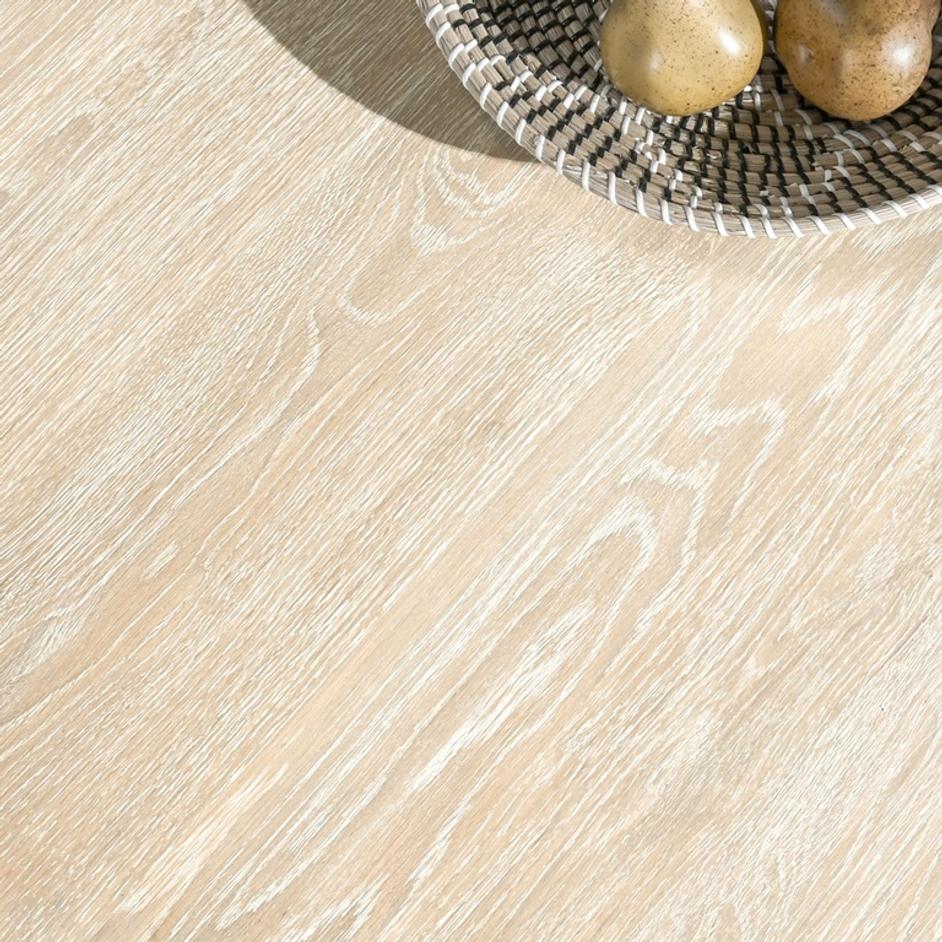 Vander Oak Wood 55" Round Dining Table Cream Washed by Classic Home