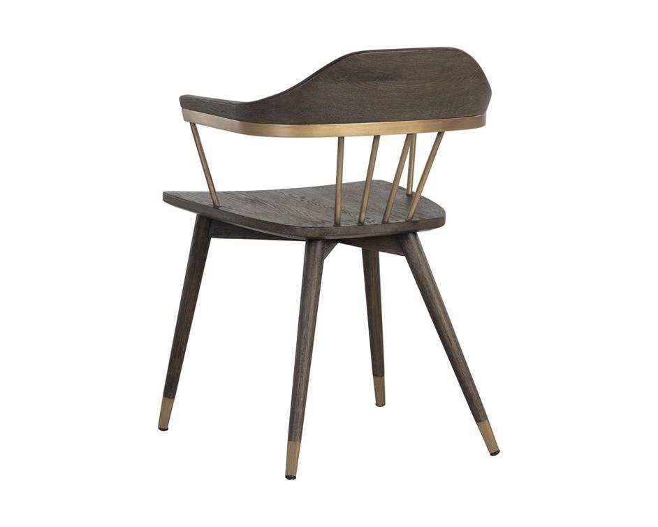 DEMI DINING ARMCHAIR - DISTRESSED BROWN by Sunpan
