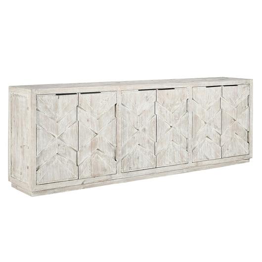 Frederick Reclaimed Pine 6Dr Cabinet Timeworn Cream by Classic Home