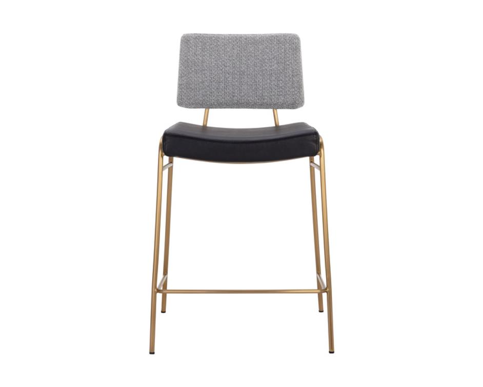 BRINLEY COUNTER STOOL - GOLD - NIGHTFALL BLACK / CHACHA GREY by Sunpan