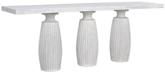 Evelyn Console in White Wash Mahogany and Veneer by Noir Furniture