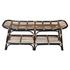 Damara Rattan Bench w/ Shelf In Black  by New Pacific Direct