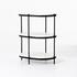 Felix Oval Nightstand-Hammered Grey With Clear Powder Coat by FOUR HANDS