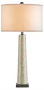 Epigram Table Lamp In Polished Concrete & Aged Steel by Currey & Company