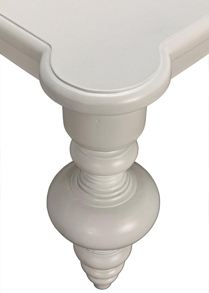 Graff Mahogany and Veneer Coffee Table in Solid White by Noir Furniture