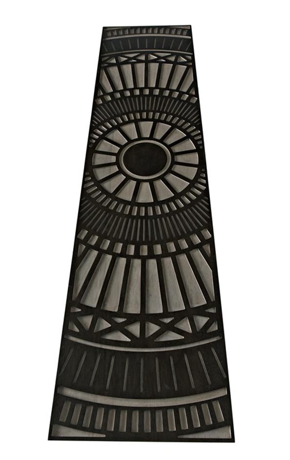 Tutankhamun Ebony Walnut Console with Glass Detailing by Noir Furniture