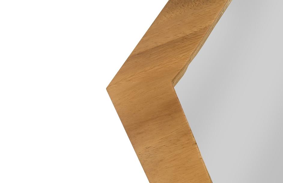 Diamond Chamcha Wood Mirror, Large, Natural by PHILLIPS COLLECTION