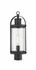 Roundhouse 1 Light Outdoor Post Mount Fixture in Black Finish by Z-Lite