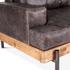 Portofino Distressed Antique Ebony Leather Sofa by Home Trends & Design