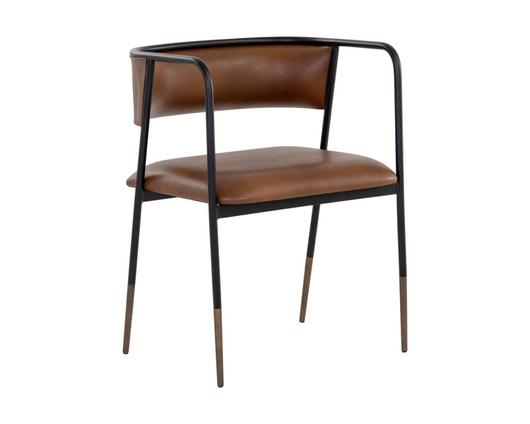 BRENAN DINING ARMCHAIR - BRAVO COGNAC by Sunpan