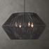 Suva 4 Light Black Rope Pendant by Uttermost