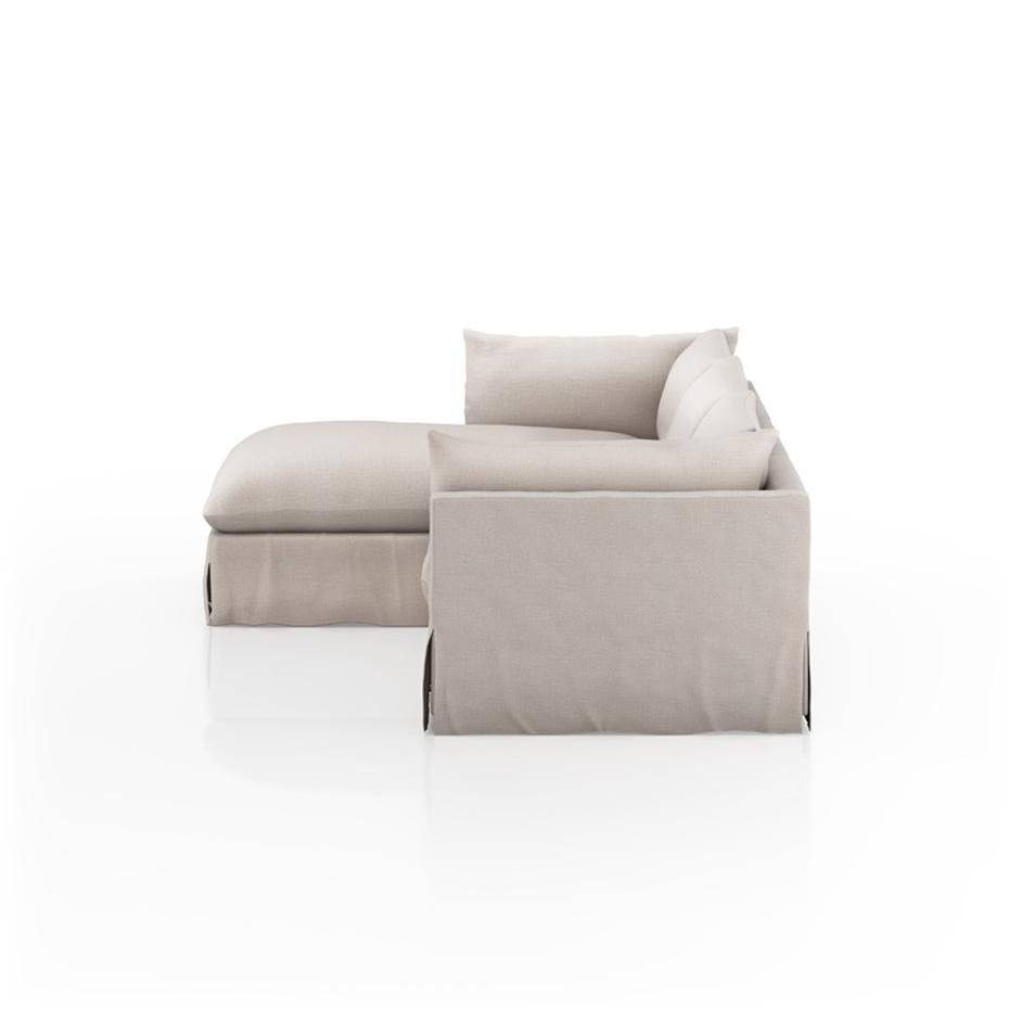 Habitat 2Pc Laf Sectional In 133'' In Moon by FOUR HANDS