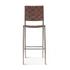 Copenhagen 17" Buffalo Leather and Iron Bar Chair, Brown by Home Trends & Design