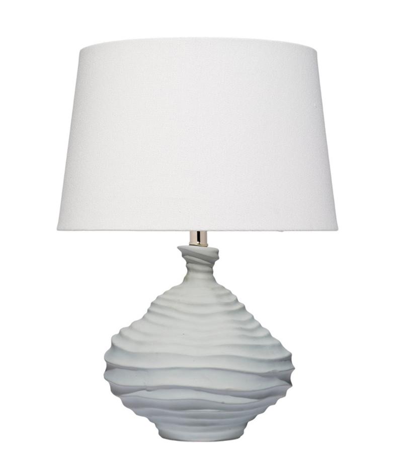Oasis Ceramic Table Lamp with Linen Shade by Jamie Young