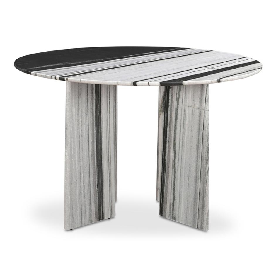 Celia Round Dining Table Panda Marble by Moes Home