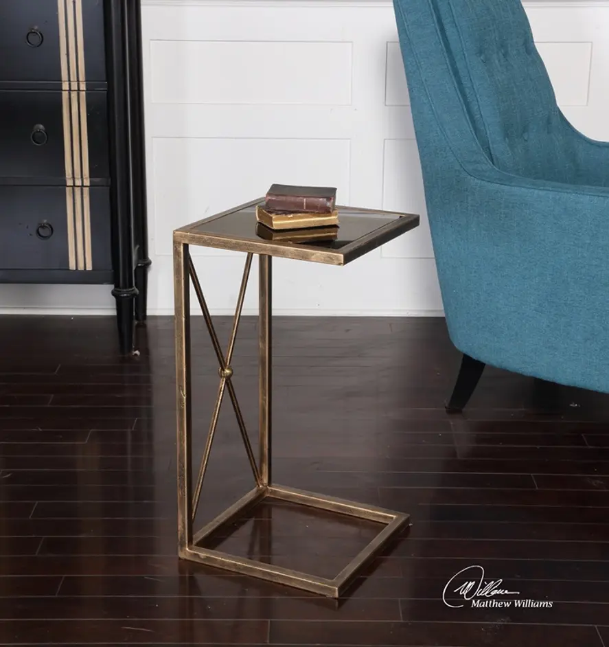 Zafina Gold Side Table by Uttermost