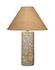 Serene Ceramic Table Lamp with Raffia Shade by Jamie Young