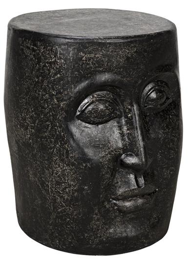 Head Side Table, Black Fiber Cement by Noir Furniture