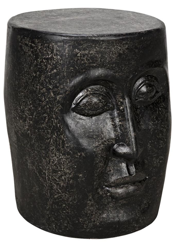 Head Side Table, Black Fiber Cement by Noir Furniture