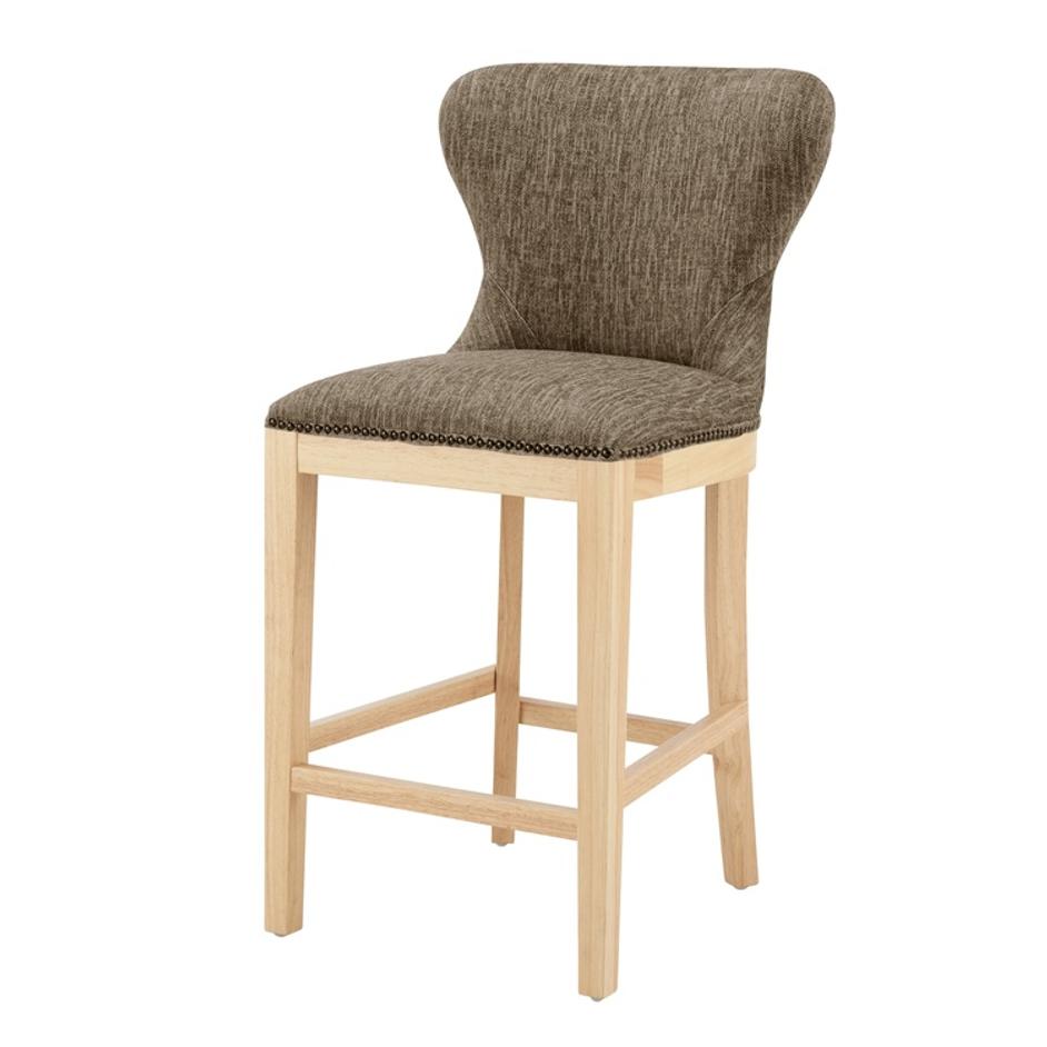 Dorsey Fabric Counter Stool, Pasadena Taupe by New Pacific Direct