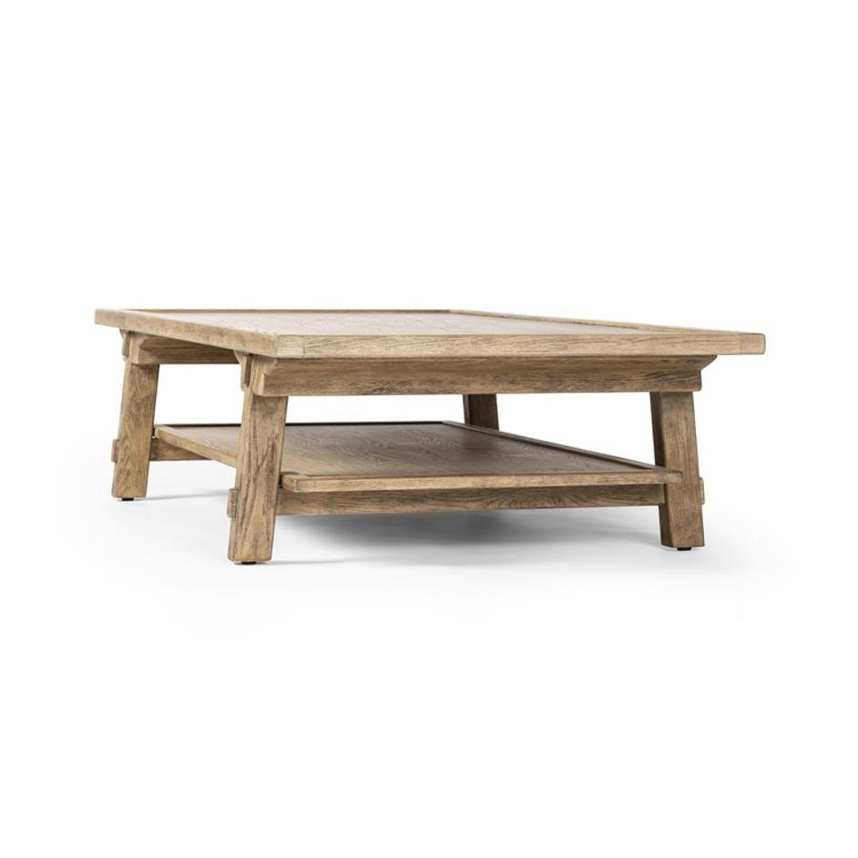 Trinity Coffee Table - Distressed Light Oak by Four Hands