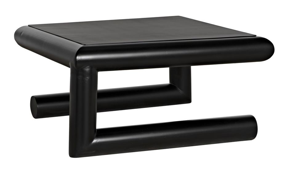 Emerson Industrial Steel Coffee Table in Matte Black by Noir Furniture