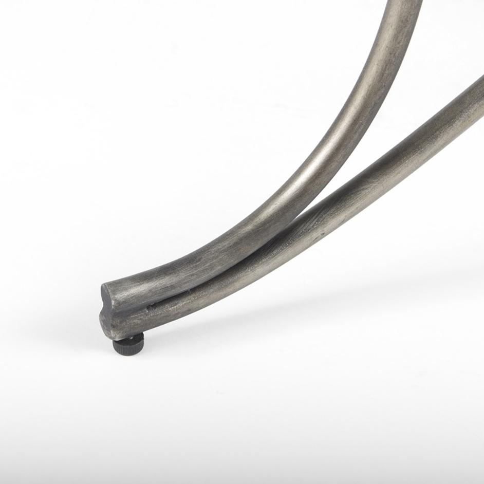 Ayla 55L x 17.6W x 18H Cream Fabric Seat W/ Antique Nickel Frame Bench by Mercana