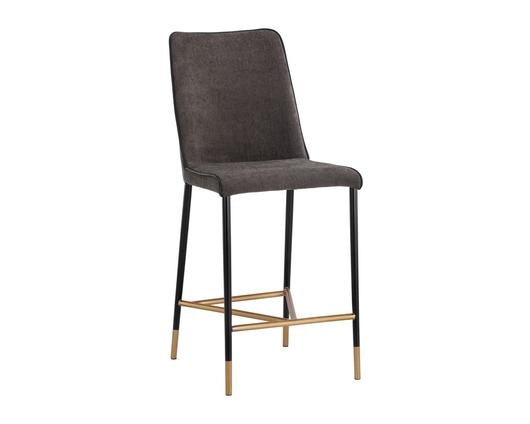 Klaus Counter Stool - Black - Sparrow Grey / Napa Black by Sunpan