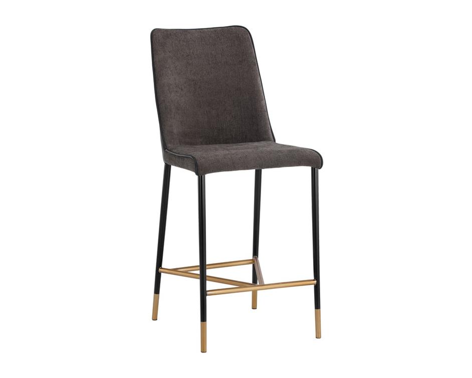 Klaus Counter Stool - Black - Sparrow Grey / Napa Black by Sunpan