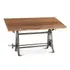 Industrial Loft 62-Inch Reclaimed Teak Wood Drafting Desk with Adjustable Crank by Home Trends & Design