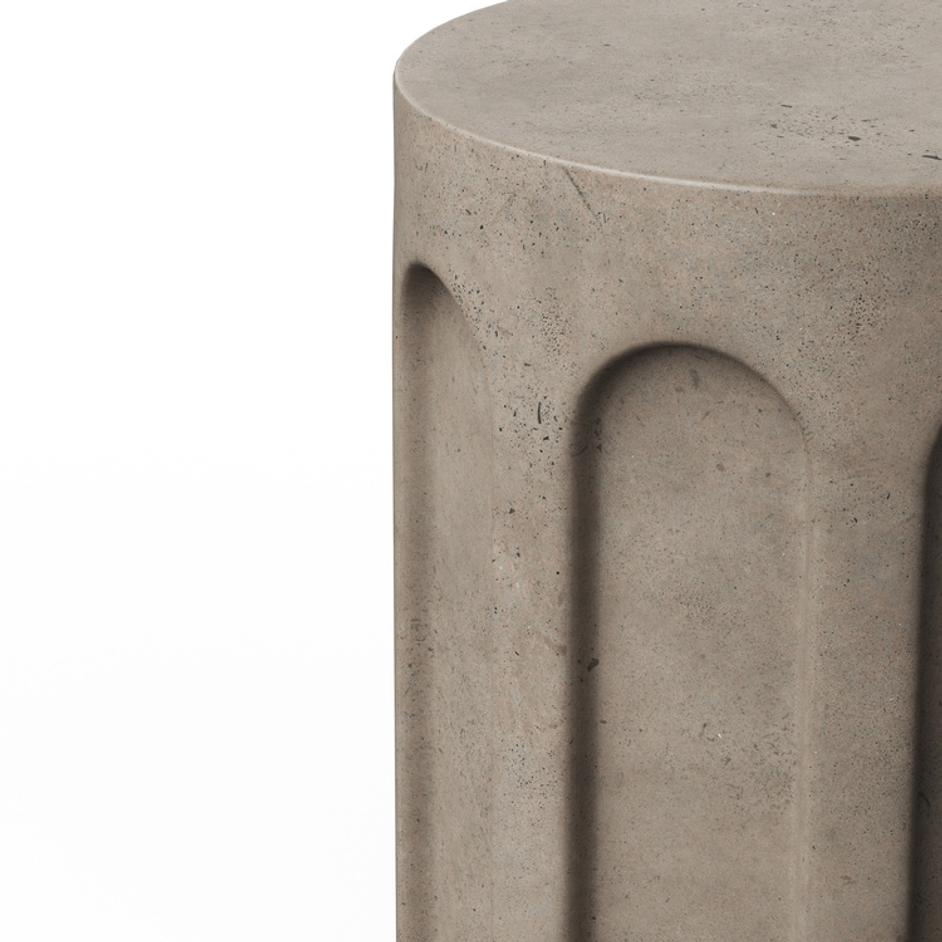 Dark Grey Atlas Stool by Urbia Imports