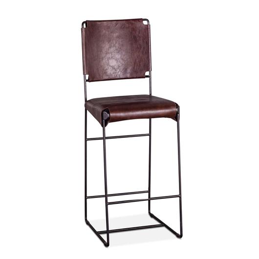 New York Bar Chair Chocolate Leather by Home Trends & Design