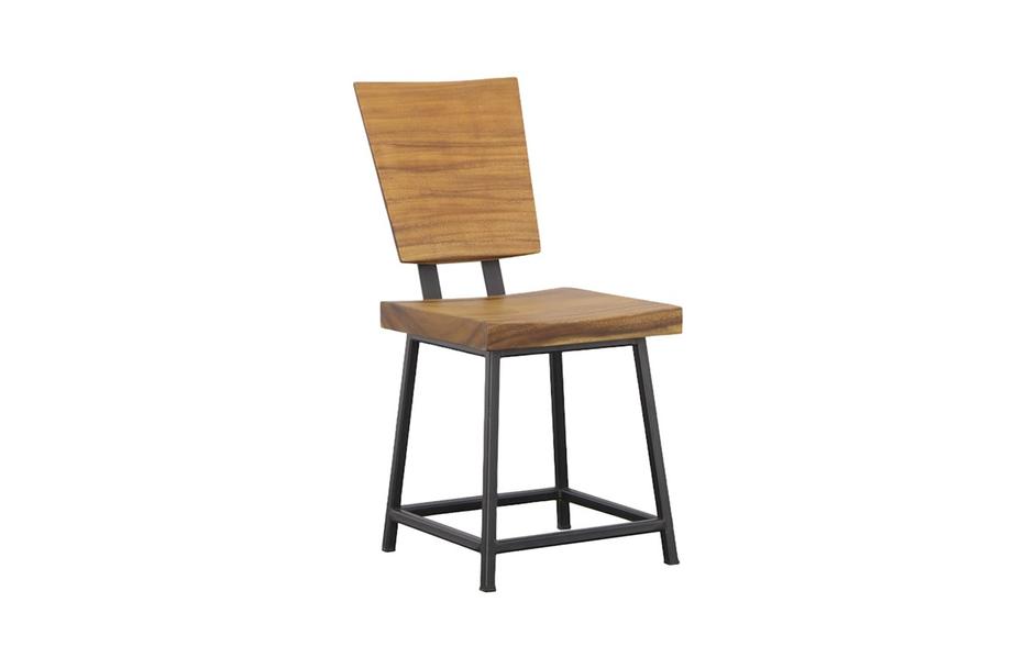 Smoothed Dining Chair, Natural, Black Base by Phillips Collection