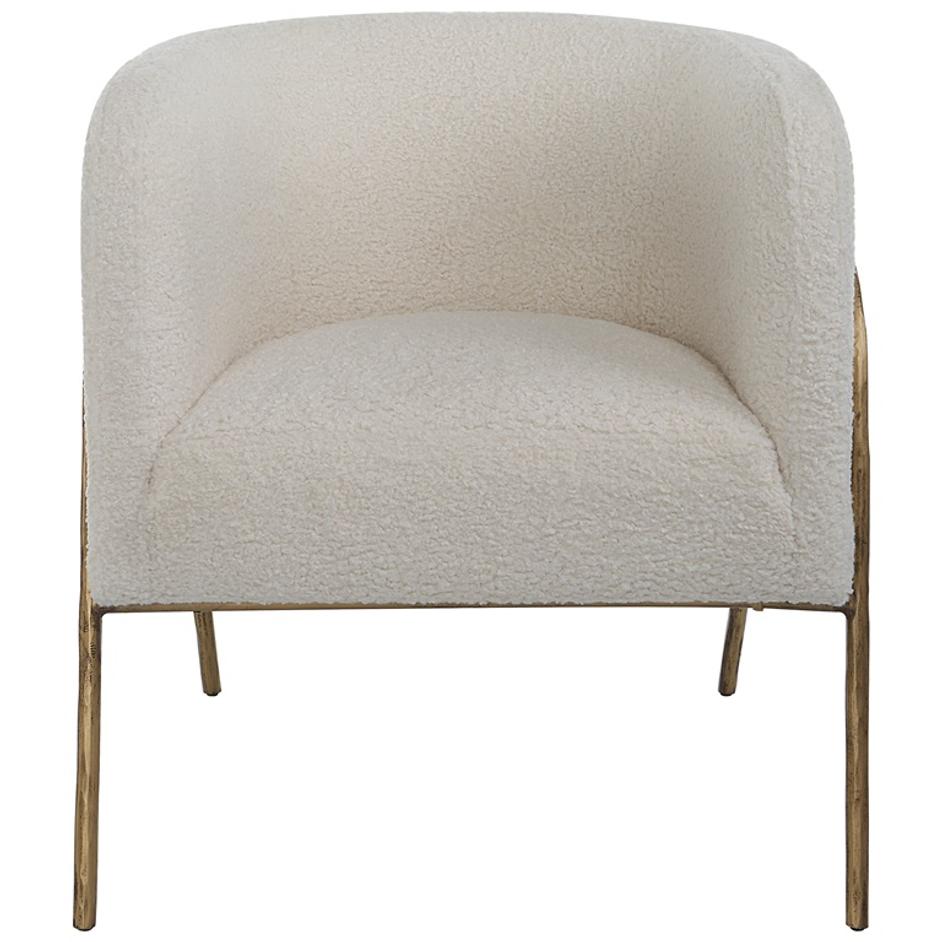 Jacobsen Off White Shearling Accent Chair by Uttermost