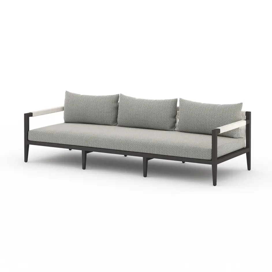 Sherwood Outdoor Sofa 93" in Bronze/Ash by FOUR HANDS