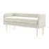 Marsha KD Velvet Bench, Dainty Cream by New Pacific Direct