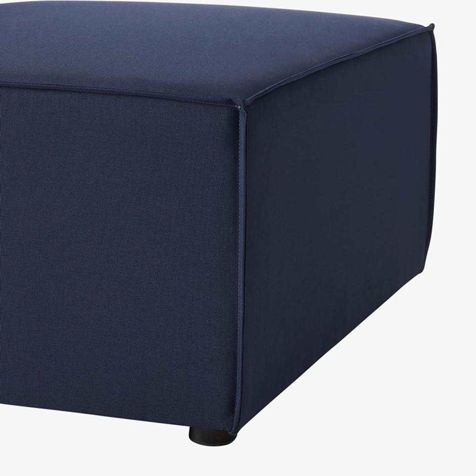 Judith Outdoor Patio Upholstered Sectional Sofa Armless Chair In Navy Blue by Modway Furniture