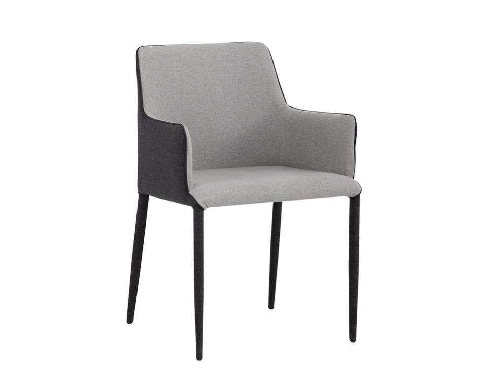 Renee Dining Armchair - Armour Grey / Dark Slate by Sunpan