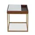 Serene 22" White Marble Side Table by Home Trends & Design