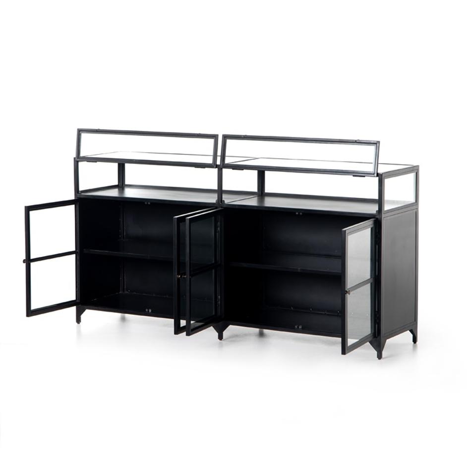 Shadow Box Sideboard In Black by FOUR HANDS