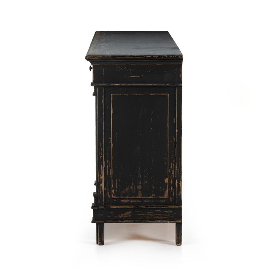 Marjorie Sideboard In Distressed Black by FOUR HANDS