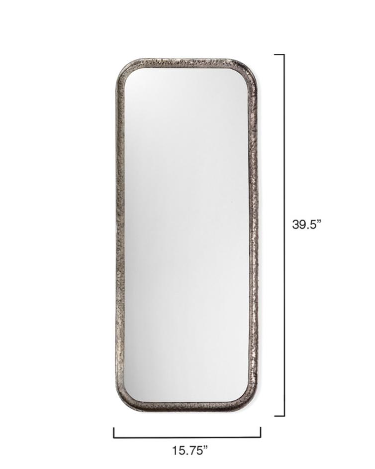 Capital Iron Rectangle Wall Mirror, Silver Leaf by Jamie Young