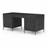 Trey Executive Desk In Black Wash Poplar by FOUR HANDS