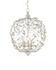 Crystal Bud Silver Orb Chandelier In Silver Granello by Currey & Company