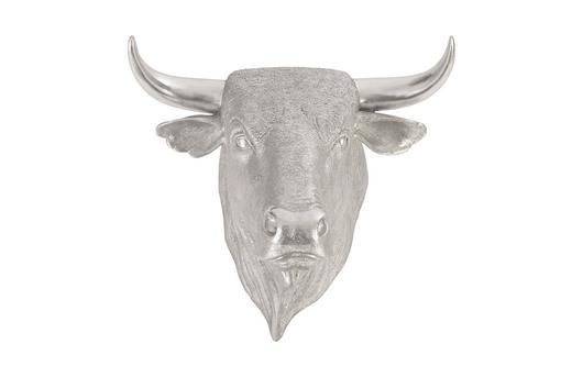 Spanish Fighting Bull Wall Art, Resin, Silver Leaf by PHILLIPS COLLECTION