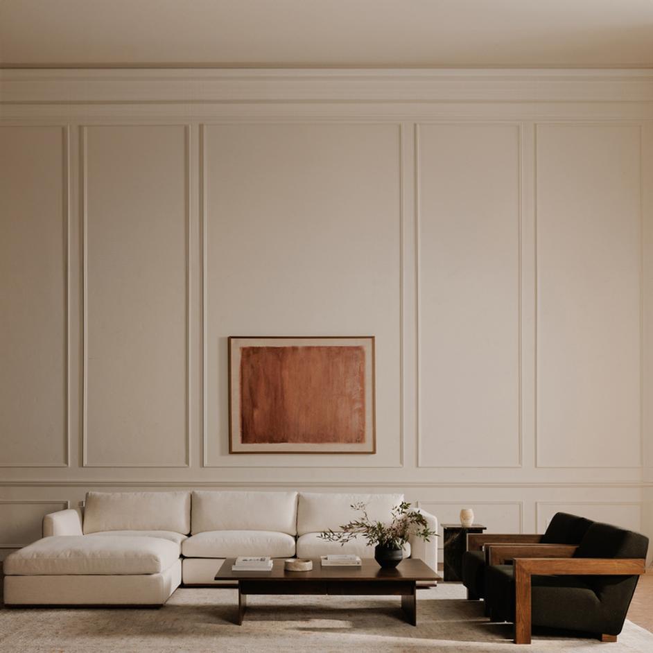 Rue Classic L Modular Sectional Off White by Moes Home